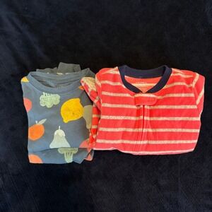 Carters Little Planet Organic Cotton Pajamas and Fleece Footed Sleeper Set 18M